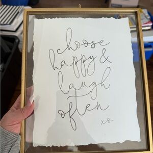 Gold Framed Inspirational Wall Art